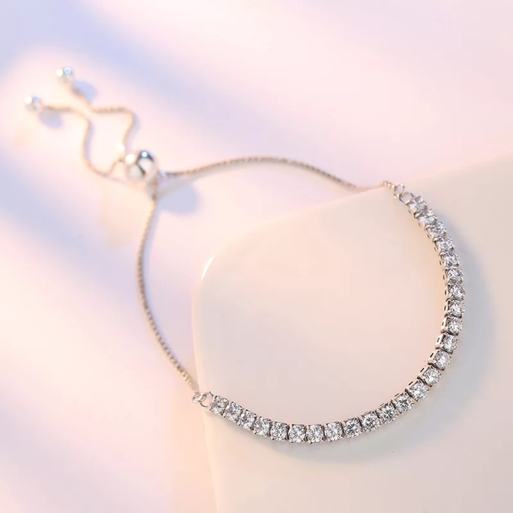 925 Sterling Silver Tennis Bracelet with Zirconia